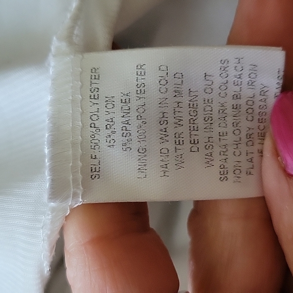 Very cute ruffled sleeves black & white stripe DRESS SZ L - Picture 5 of 5